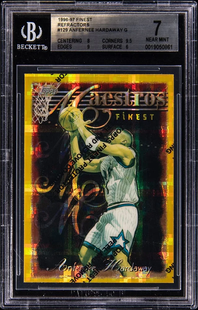 1996-97 Topps Finest Anfernee Hardaway Refractor #129 card image