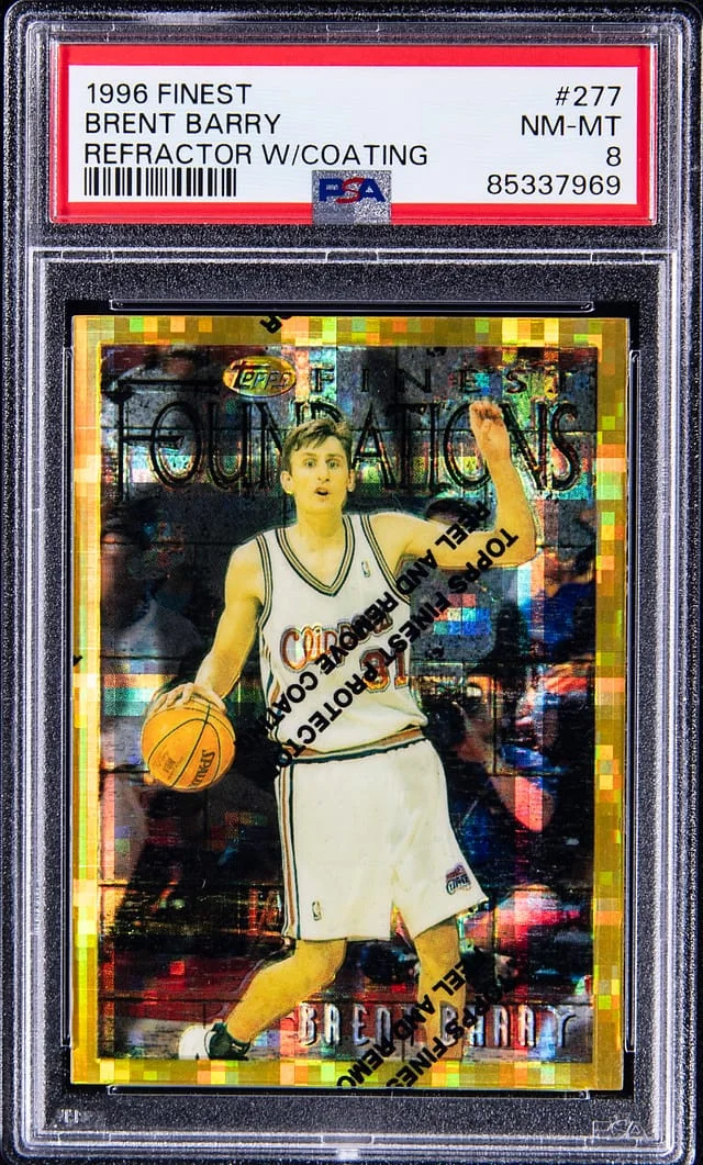 1996-97 Topps Finest Brent Barry Refractor W/Coating #277 card image