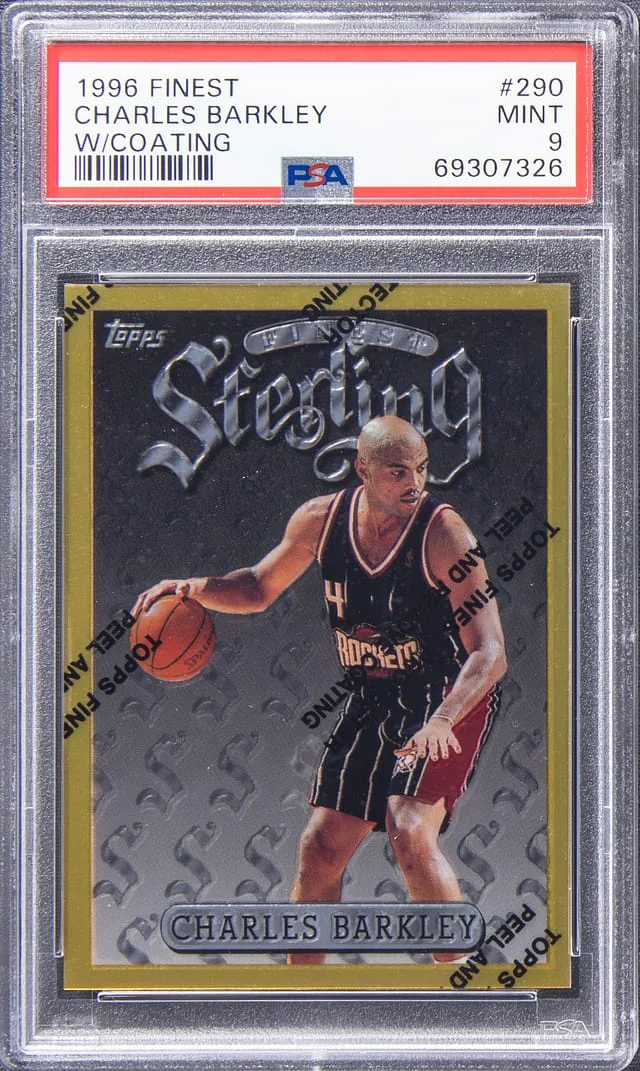 1996-97 Topps Finest Charles Barkley W/Coating #290 card image