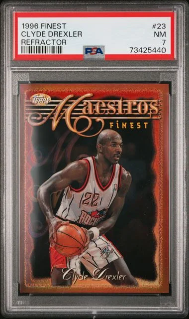 1996-97 Topps Finest Clyde Drexler Refractor #23 card image