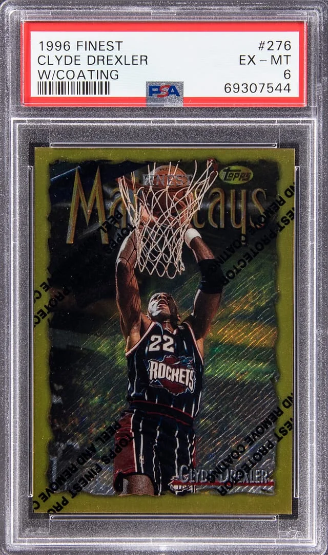 1996-97 Topps Finest Clyde Drexler W/Coating #276 card image