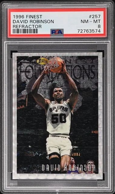 1996-97 Topps Finest David Robinson Refractor #257 card image