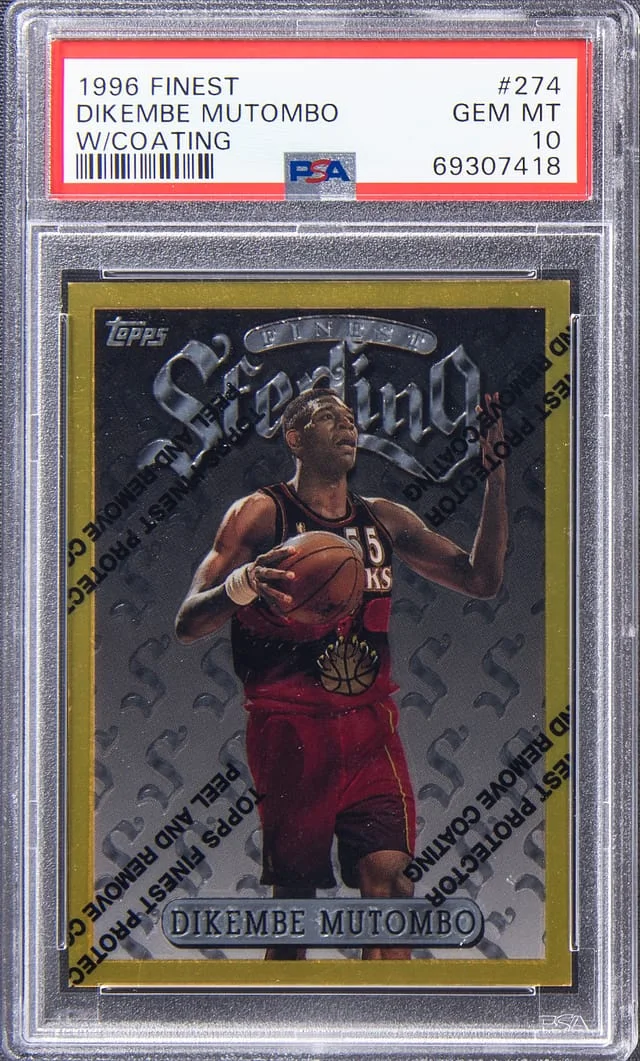 1996-97 Topps Finest Dikembe Mutombo W/ Coating #274 card image