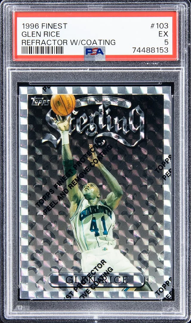 1996-97 Topps Finest Glen Rice Refractor with Coating #103 card image