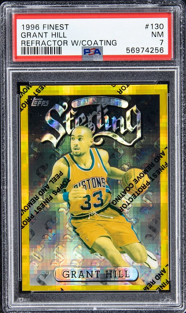 1996-97 Topps Finest Grant Hill Refractor with Coating #130 card image