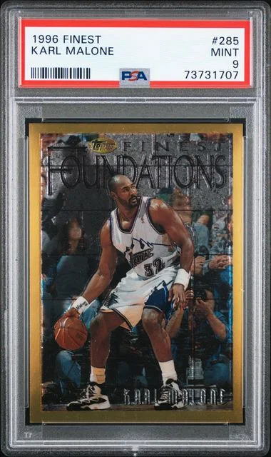 1996-97 Topps Finest Karl Malone #285 card image