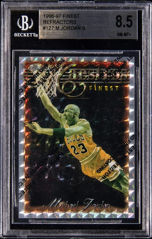 1996-97 Topps Finest Michael Jordan Refractor #127 card image