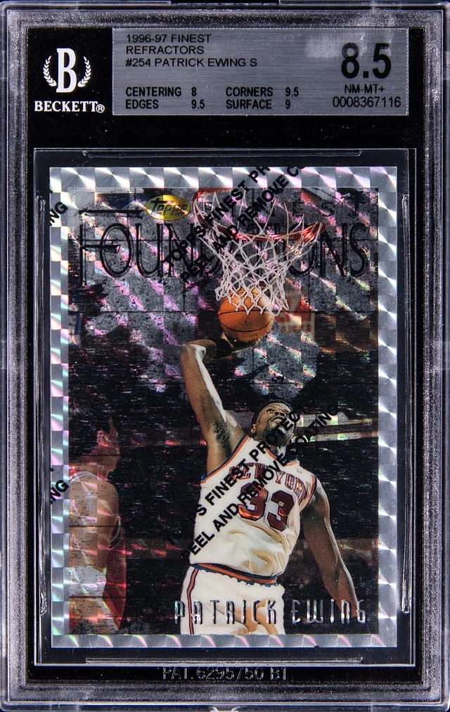 1996-97 Topps Finest Patrick Ewing Refractor W/Coating #254 card image