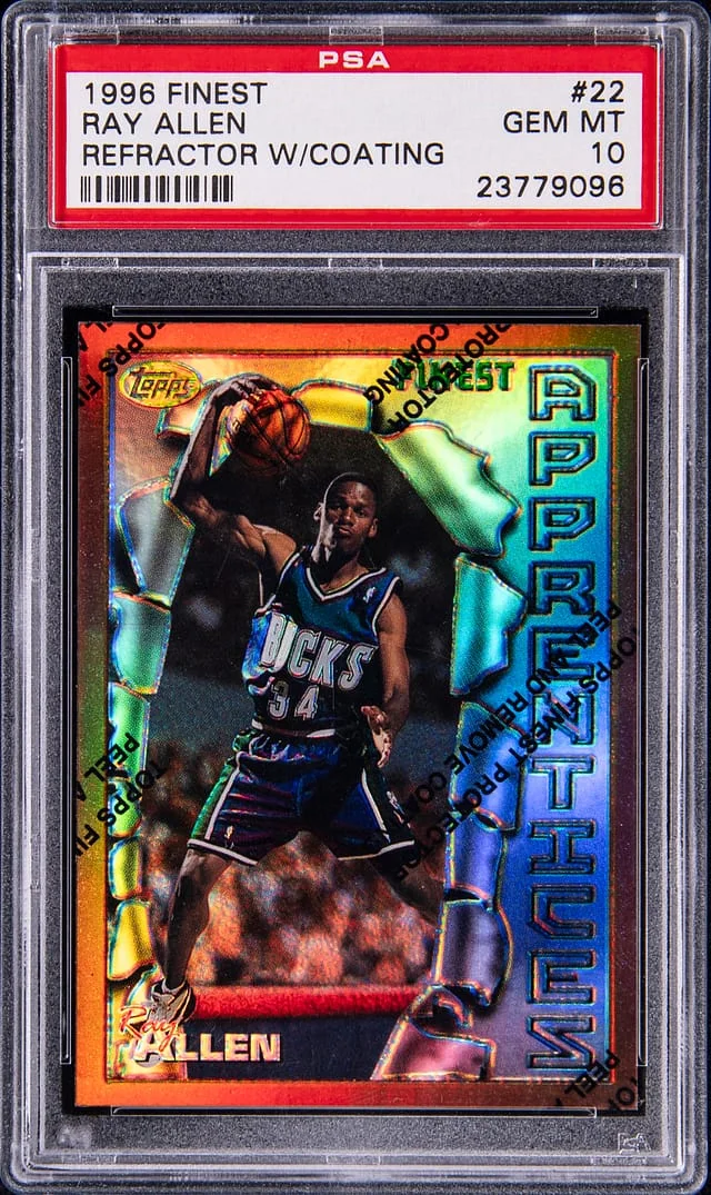 1996-97 Topps Finest Ray Allen W/Coating #22 card image