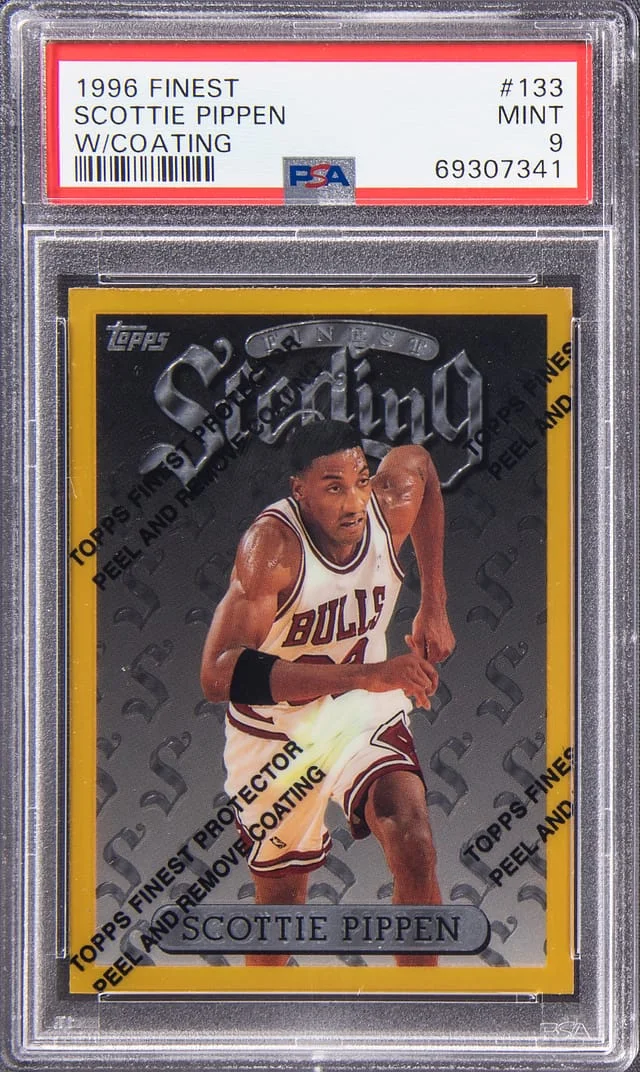 1996-97 Topps Finest Scottie Pippen W/Coating #133 card image