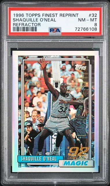 1996-97 Topps Finest Shaquille O'Neal Reprint Refractor #32 card image