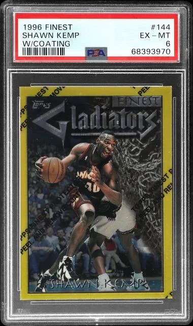 1996-97 Topps Finest Shawn Kemp W/Coating #144 card image