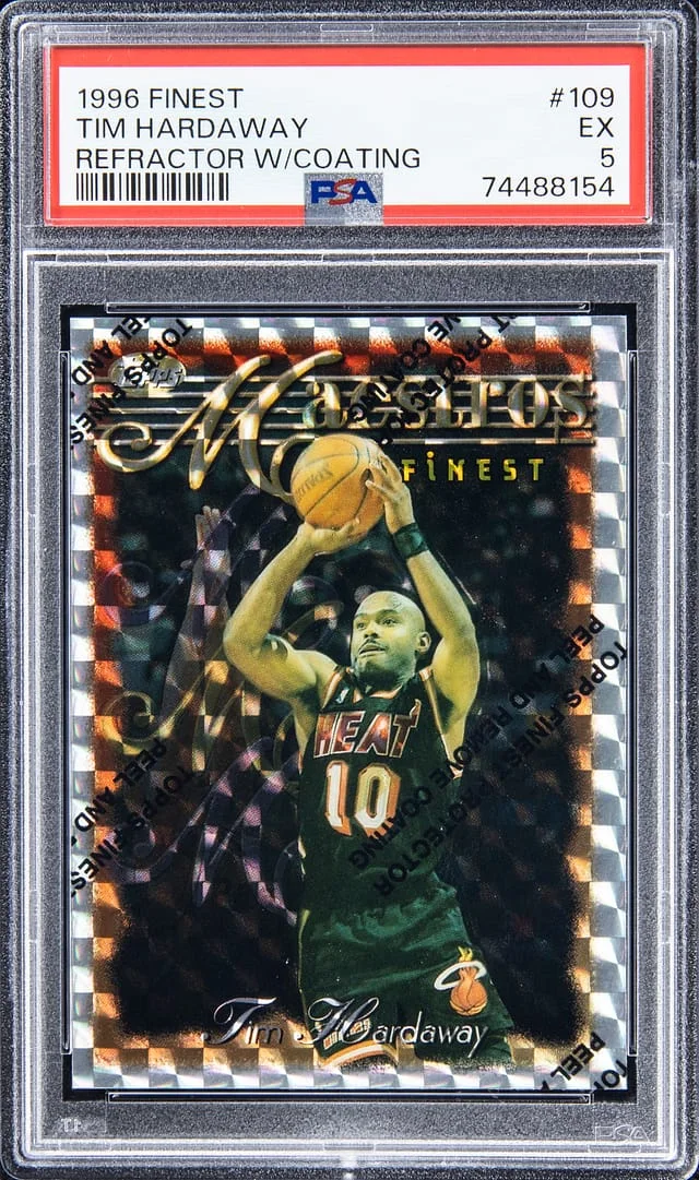 1996-97 Topps Finest Tim Hardaway Refractor with Coating #109 card image