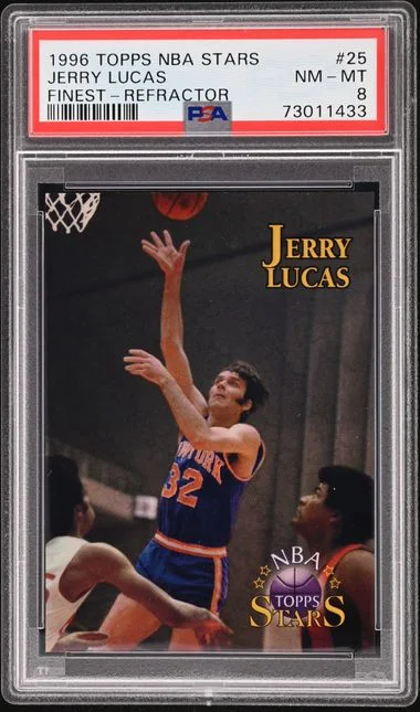 1996-97 Topps Jerry Lucas NBA Stars Finest Refractor #25 card image