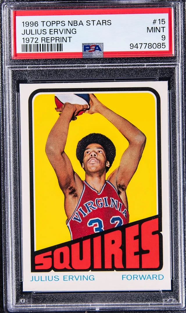 1996-97 Topps Julius Erving NBA All Stars 1972 Reprint #15 card image