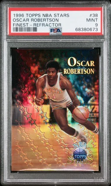1996-97 Topps Oscar Robertson NBA Stars Finest Refractor #38 card image