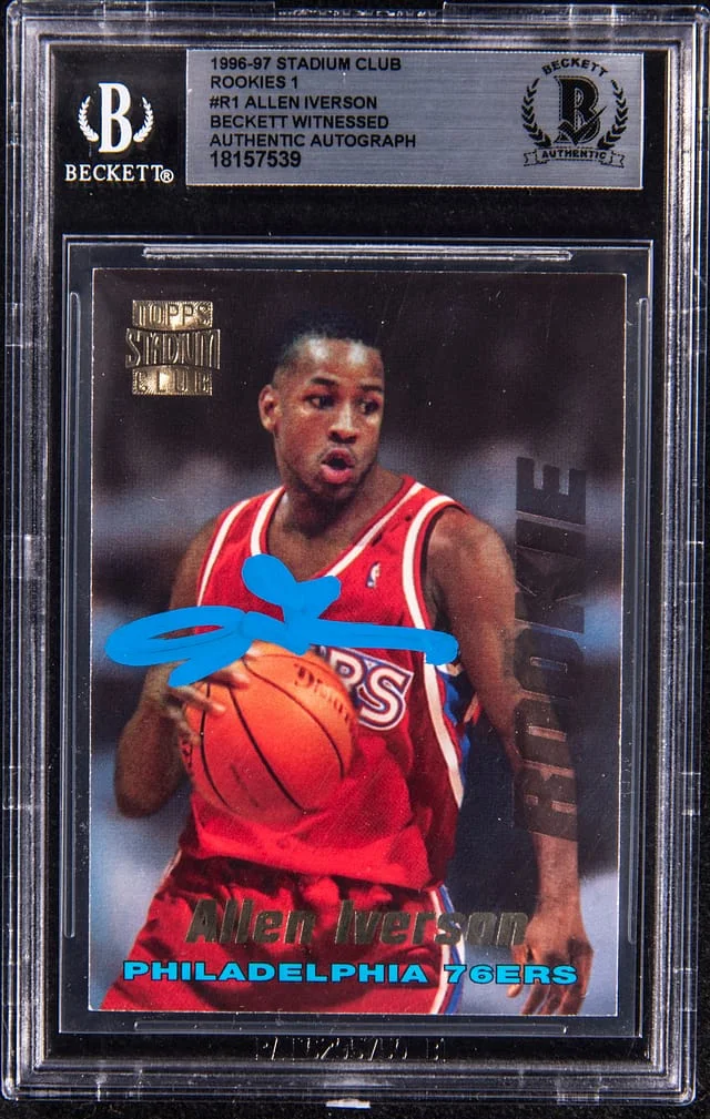 1996-97 Topps Stadium Club Aleen Iverson Rookies 1 #R1 card image