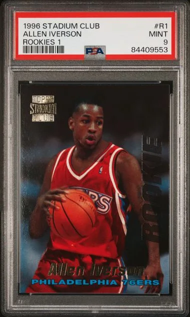 1996-97 Topps Stadium Club Allen Iverson Rookies 1 #R1 card image