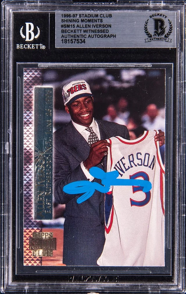 1996-97 Topps Stadium Club Allen Iverson Shining Moments #SM15 card image
