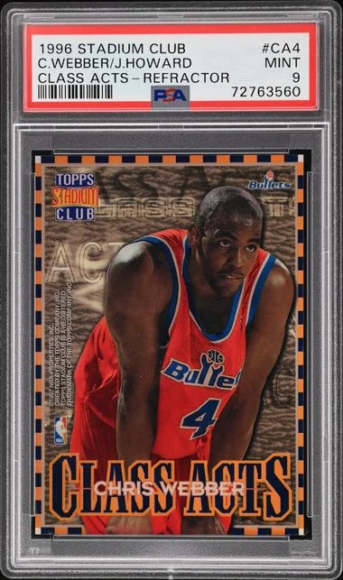1996-97 Topps Stadium Club Chris Webber/Juwan Howard Class Acts Refractor #CA4 card image