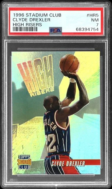 1996-97 Topps Stadium Club Clyde Drexler High Risers #HR5 card image