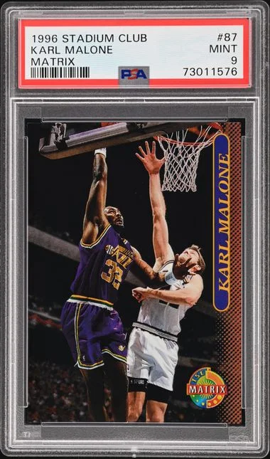 1996-97 Topps Stadium Club Karl Malone Matrix #87 card image