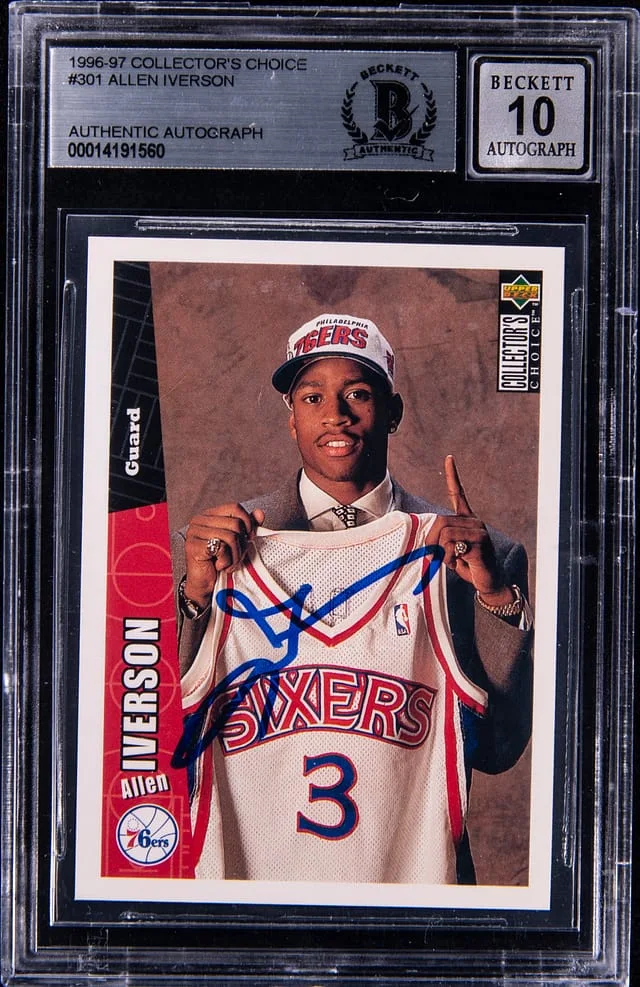 1996-97 UD Collector's Choice Allen Iverson #301 card image