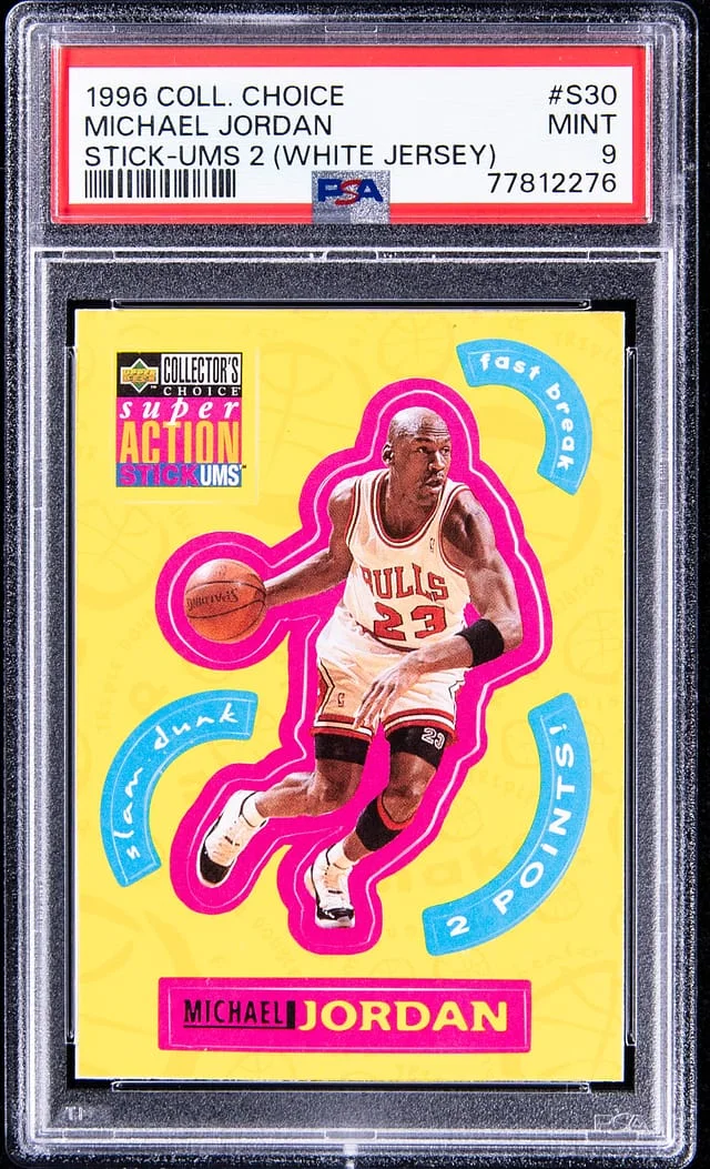 1996-97 UD Collector's Choice Stick-Ums 2 Michael Jordan #S30 card image