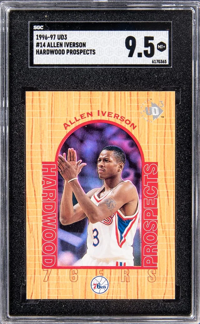 1996-97 UD3 Hardwood Prospects Allen Iverson #14 card image