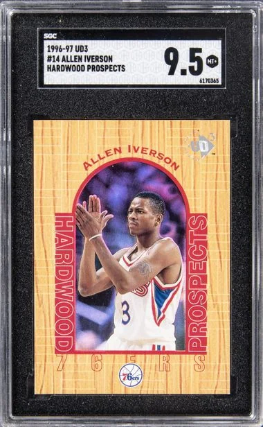 1996-97 Upper Deck Allen Iverson UD3 Hardwood Prospects #14 card image