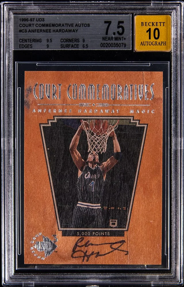 1996-97 Upper Deck Anfernee Hardaway UD3 Court Commemorative Autographs #C3 card image