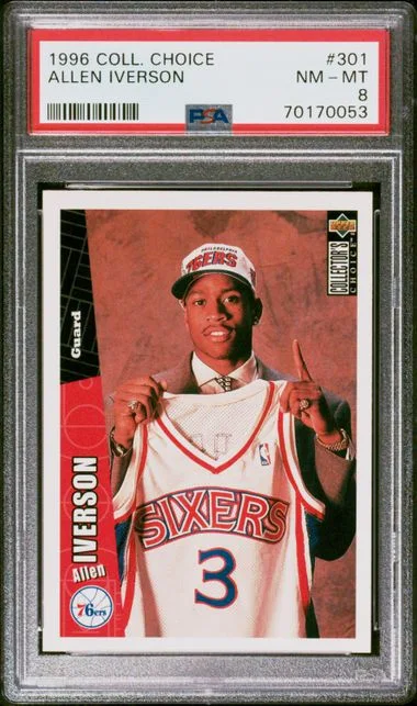 1996-97 Upper Deck Collector's Choice Allen Iverson #301 card image