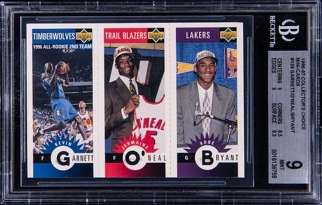 1996-97 Upper Deck Collector's Choice Bryant/O'Neal/Garnett Mini-Cards #139 card image