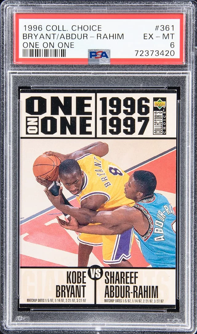 1996-97 Upper Deck Collector's Choice Kobe Bryant, Shareef Abdur - Rahim One on one #361 card image