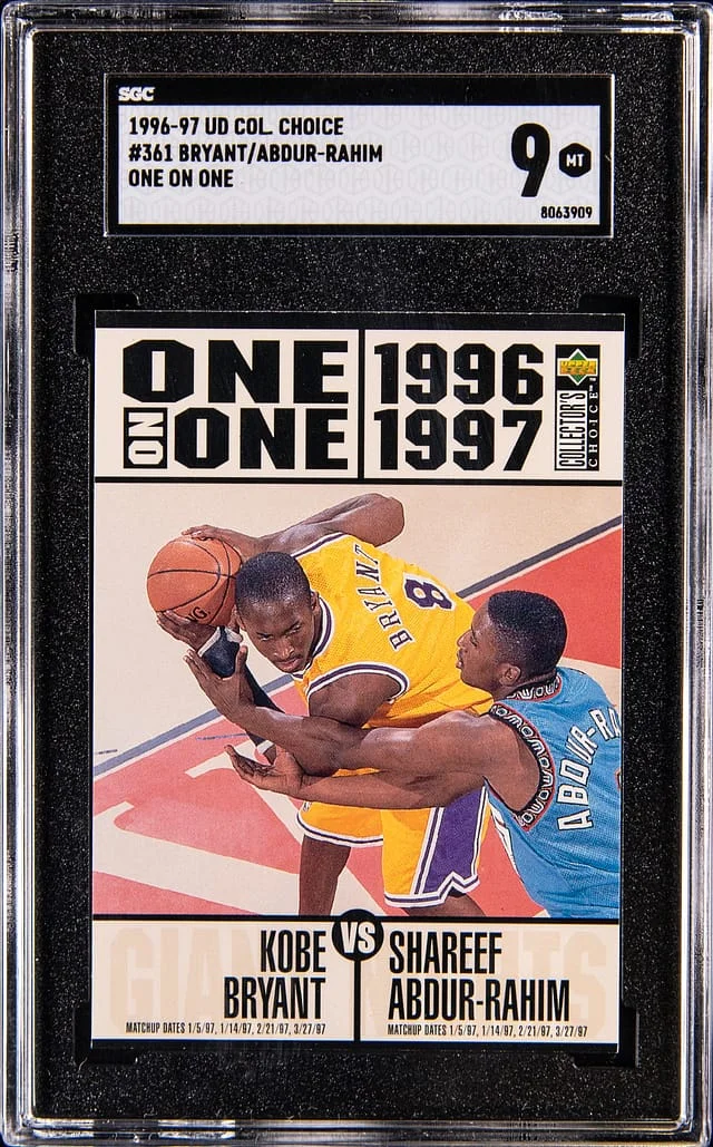1996-97 Upper Deck Collector's Choice Kobe Bryant/Shareef Abdur-Rahim One on One #361 card image