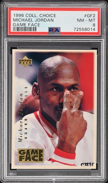 1996-97 Upper Deck Collector's Choice Michael Jordan Game Face #GF2 card image