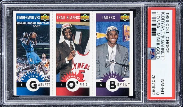 1996-97 Upper Deck Collector's Choice Mini II - Gold Kobe Bryant, Kevin Garnett, Jermaine O'Neal #no-number card image