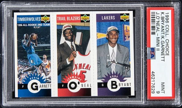 1996-97 Upper Deck Collector's Choice MINI II Kevin Garnett, Jermaine O'Neal, Kobe Bryant #no-number card image