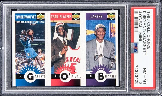1996-97 Upper Deck Collector's Choice Mini II Kobe Bryant, Kevin Garnett, Jermaine O'Neal #no-number card image