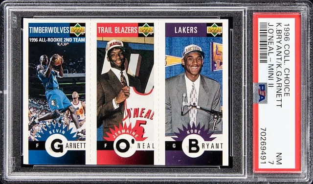 1996-97 Upper Deck Collectors Choice Mini II Kobe Bryant/Kevin Garnett/Jermaine O'Neal #no-number card image