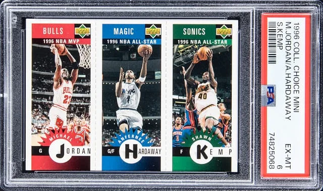 1996-97 Upper Deck Collectors Choice Mini Michael Jordan/Anfernee Hardaway/Michael Jordan #no-number card image