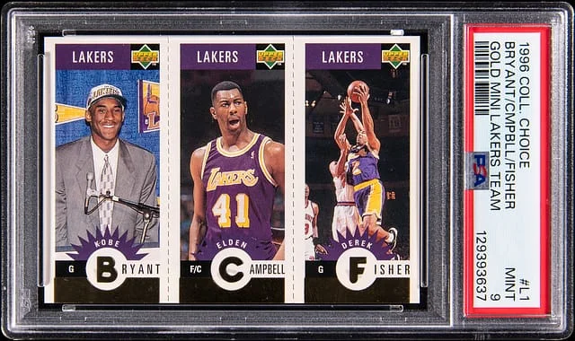 1996-97 Upper Deck Kobe Bryant Collection Choice Gold Mini Lakers Team #L1 card image