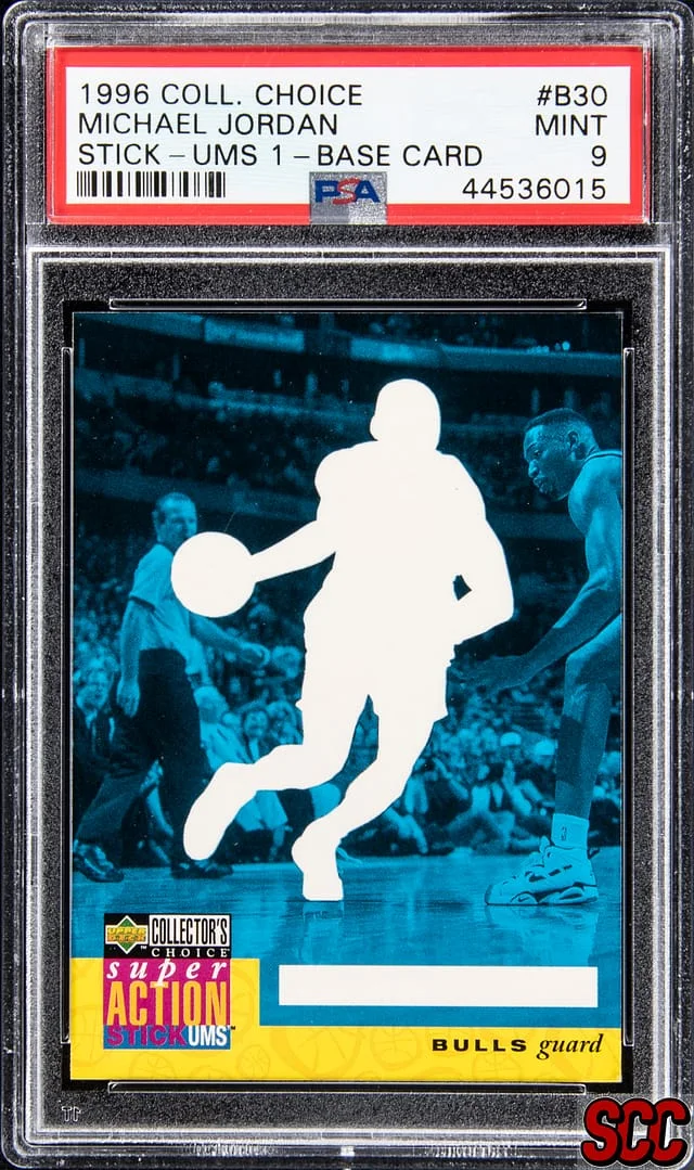 1996-97 Upper Deck Michael Jordan Collectors Choice Stick Ums 1 Base Card #B30 card image