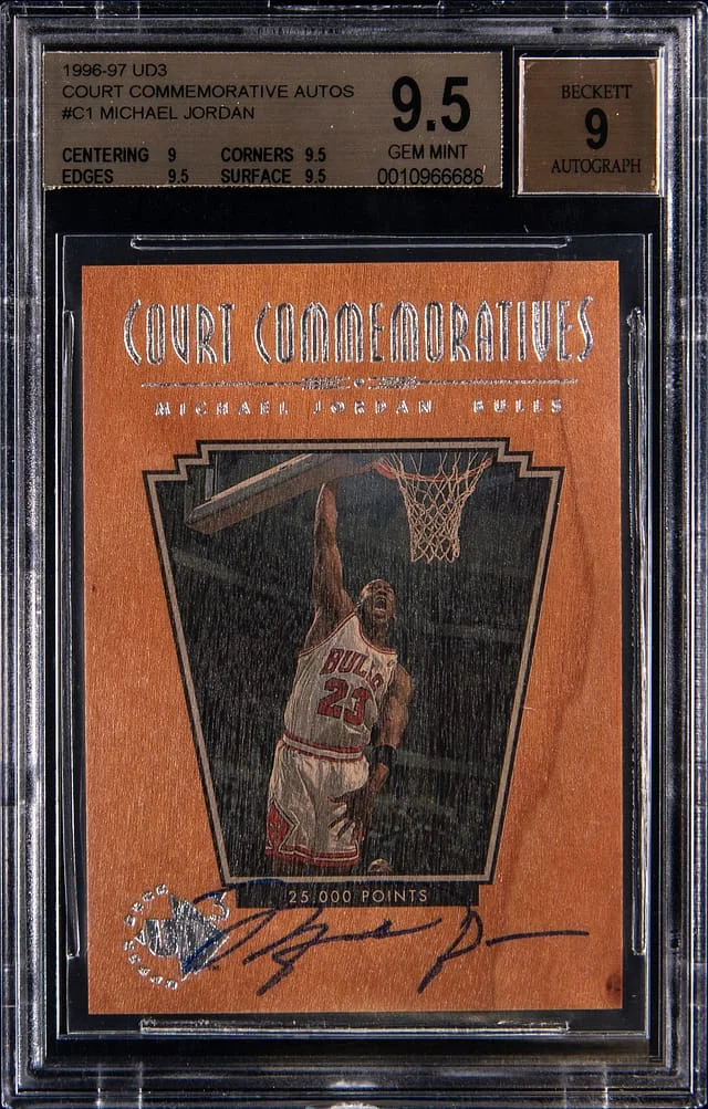 1996-97 Upper Deck Michael Jordan UD3 Court Commemorative Autographs #C1 card image