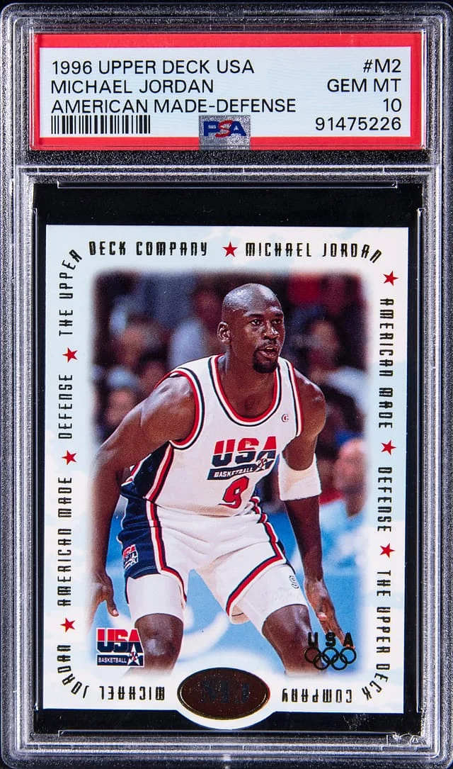 1996-97 Upper Deck Michael Jordan USA American Made Defense #M2 card image