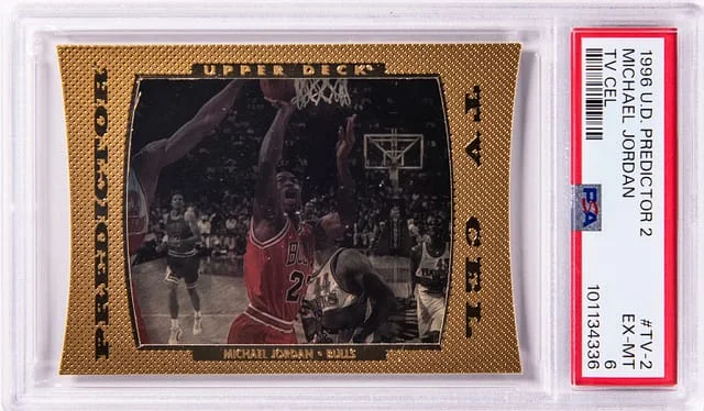 1996-97 Upper Deck Michael Jordan Predictor TV Cel #TV-2 card image
