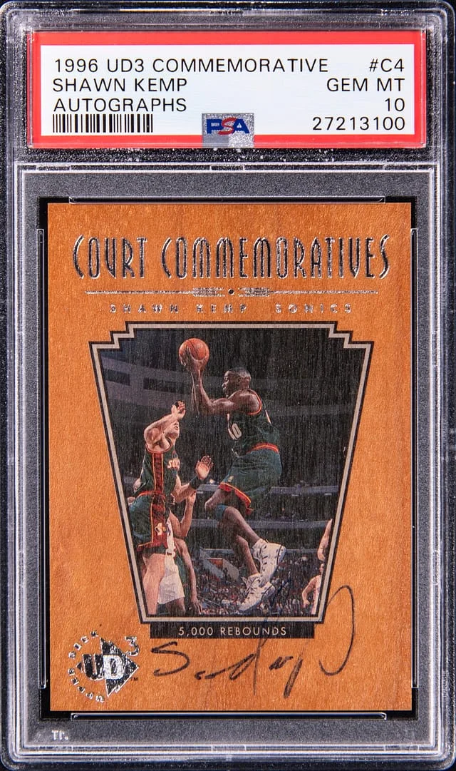 1996-97 Upper Deck Shawn Kemp UD3 Commemorative Autographs #C4 card image