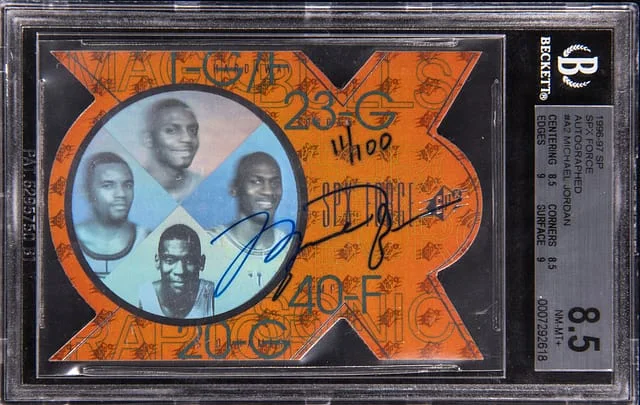 1996-97 Upper Deck SP Michael Jordan SPx Force Autograph #A2 card image