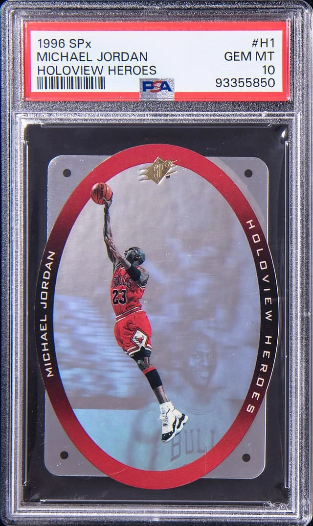 1996-97 Upper Deck SPx Michael Jordan Holoview Heroes #H1 card image