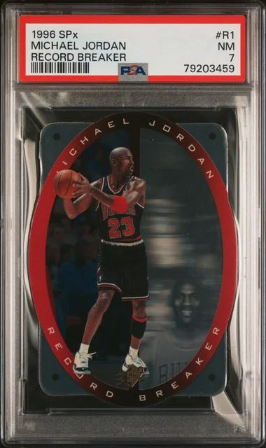 1996-97 Upper Deck SPx Michael Jordan Record Breaker #R1 card image